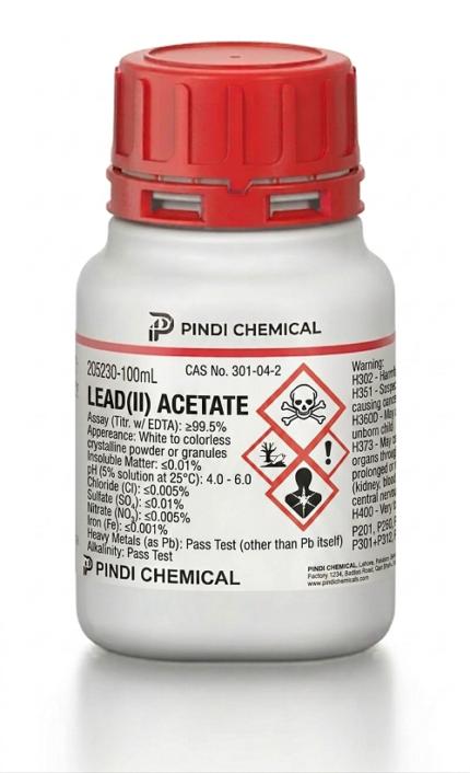 Lead(II) acetate in Pakistan
